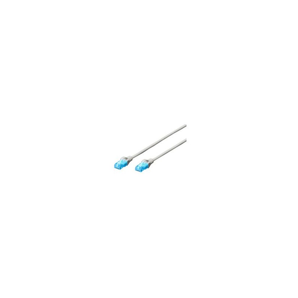 DIGITUS Câble patch, Cat. 5e, U/UTP,  3,0 m, gris