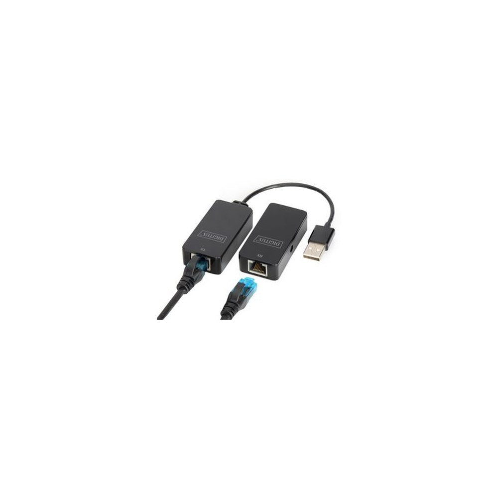 DIGITUS Kit extenseur USB 2.0, adapté pour PoE, noir