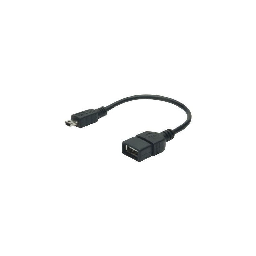 DIGITUS Câble adaptateur USB 2.0, mini USB-B - USB-A, 0,2 m
