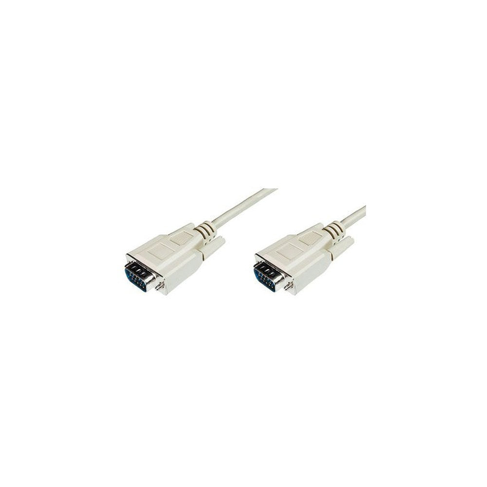 DIGITUS Câble de raccordement pour moniteur VGA, beige, 1,8m