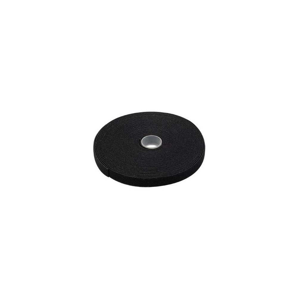 DIGITUS Lien auto-agrippant sur rouleau, 10 m, noir
