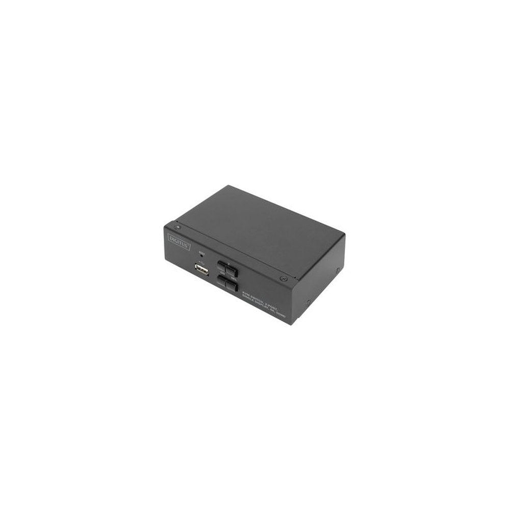 DIGITUS Commutateur KVM, 2 ports, simple affichage, 4K, HDMI