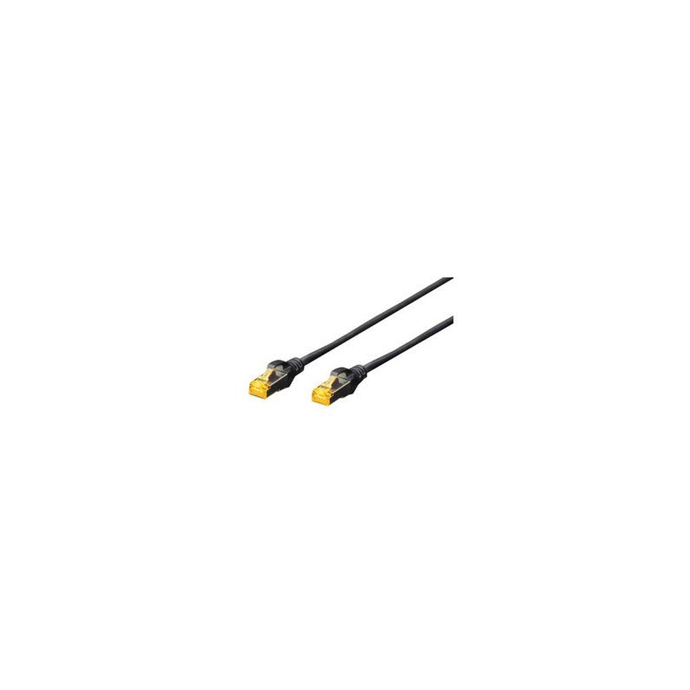 DIGITUS Câble de brassage Cat.6A, S/FTP, 1,0 m, par 10, noir