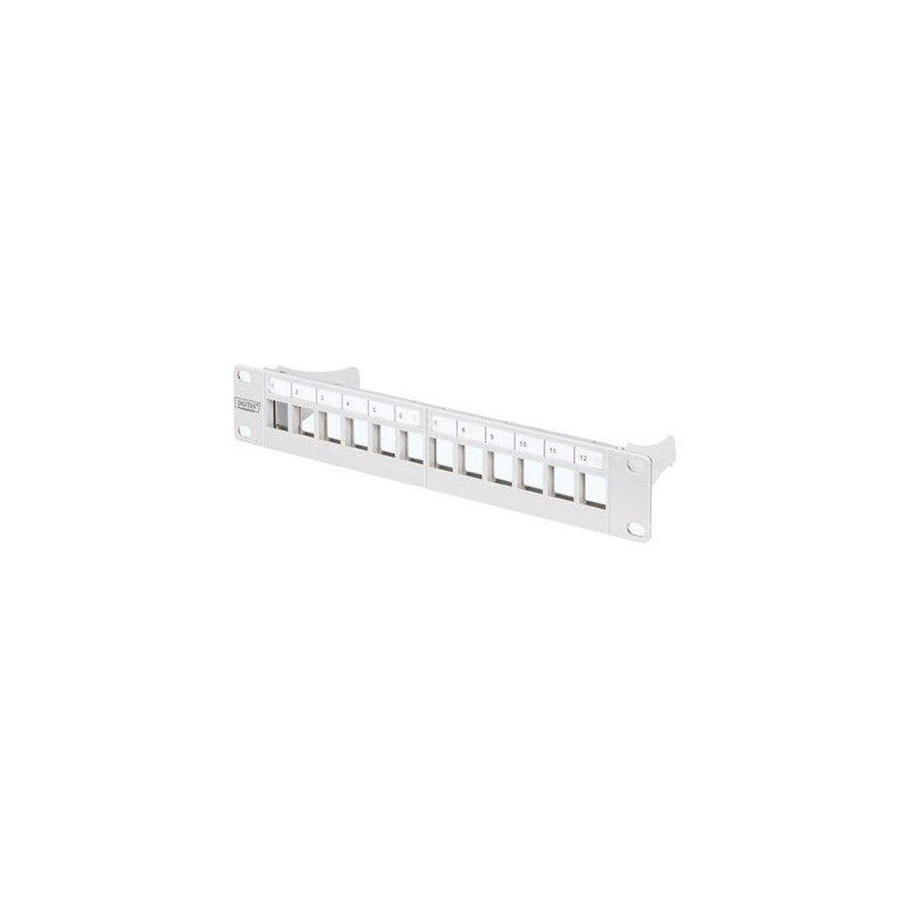 DIGITUS Panneau de brassage modulaire 10", 12 ports, gris