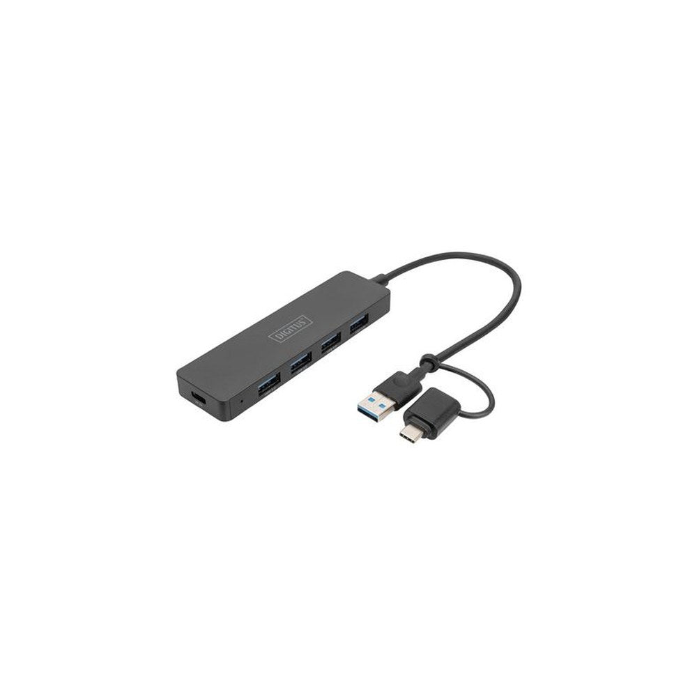 DIGITUS Hub USB 3.0, 4 ports, Slim Line, noir