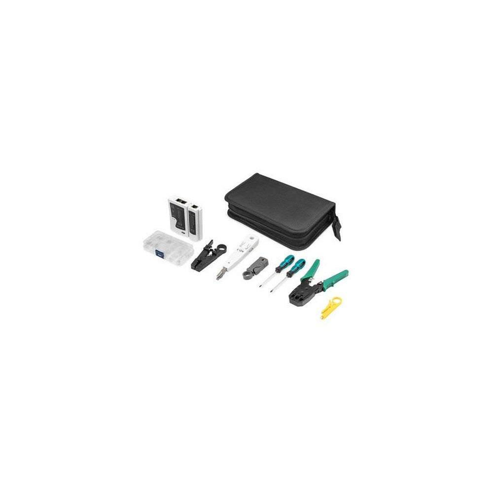 DIGITUS Jeu d'outils d'installation réseau, 12 pièces