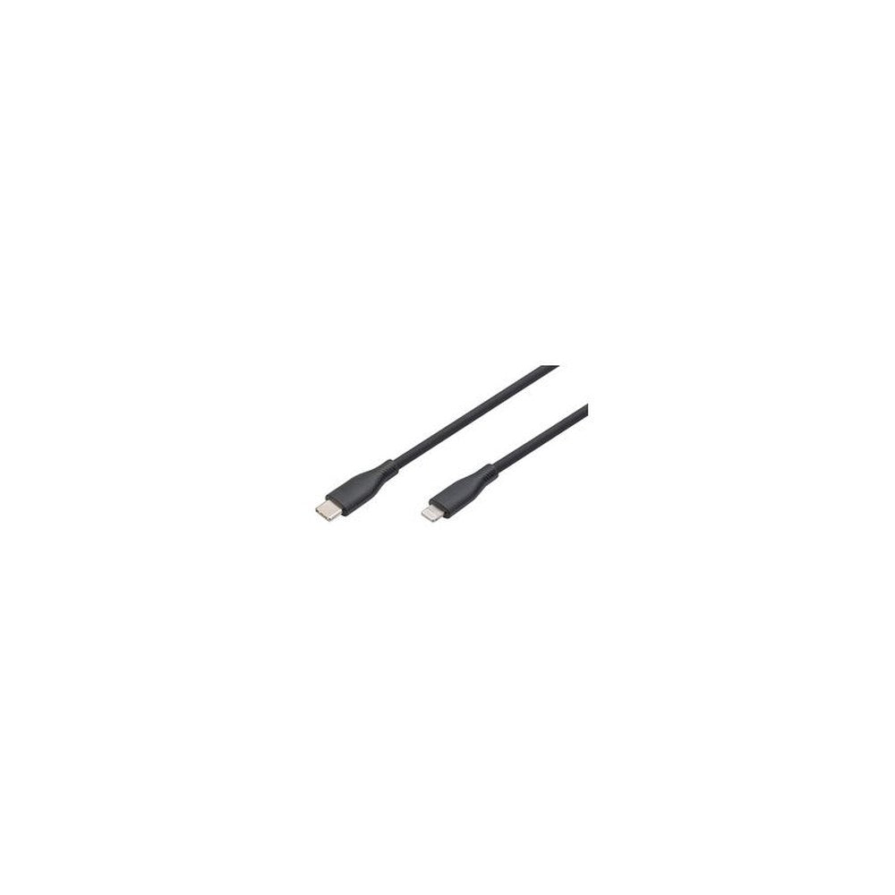 DIGITUS Câble silicone, USB-C - Lightning, 0,5 m