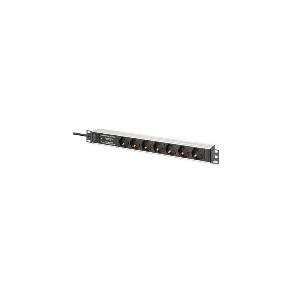 DIGITUS 19" Steckdosenleiste, Aluminiumprofil, 7-fach