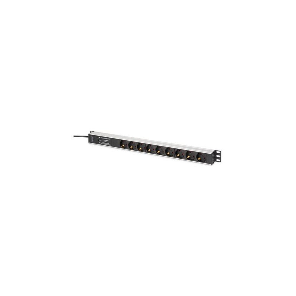 DIGITUS 19" Steckdosenleiste, Aluminiumprofil, 9-fach