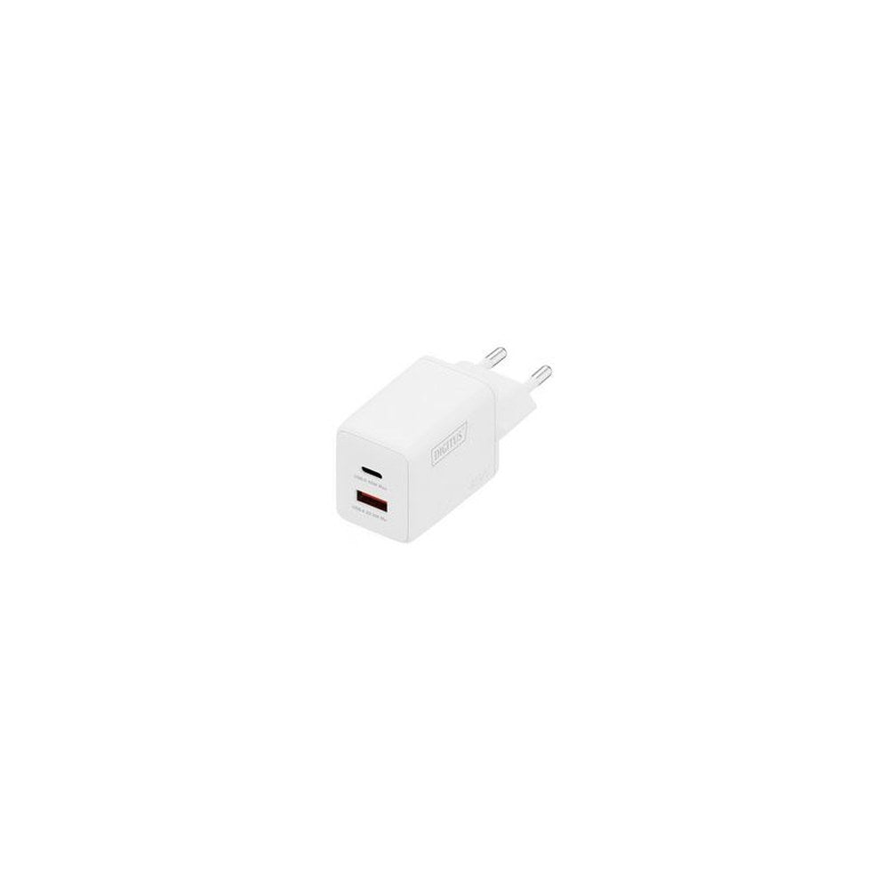 DIGITUS Chargeur secteur USB GaN, USB-C/USB-A, 45 W, blanc