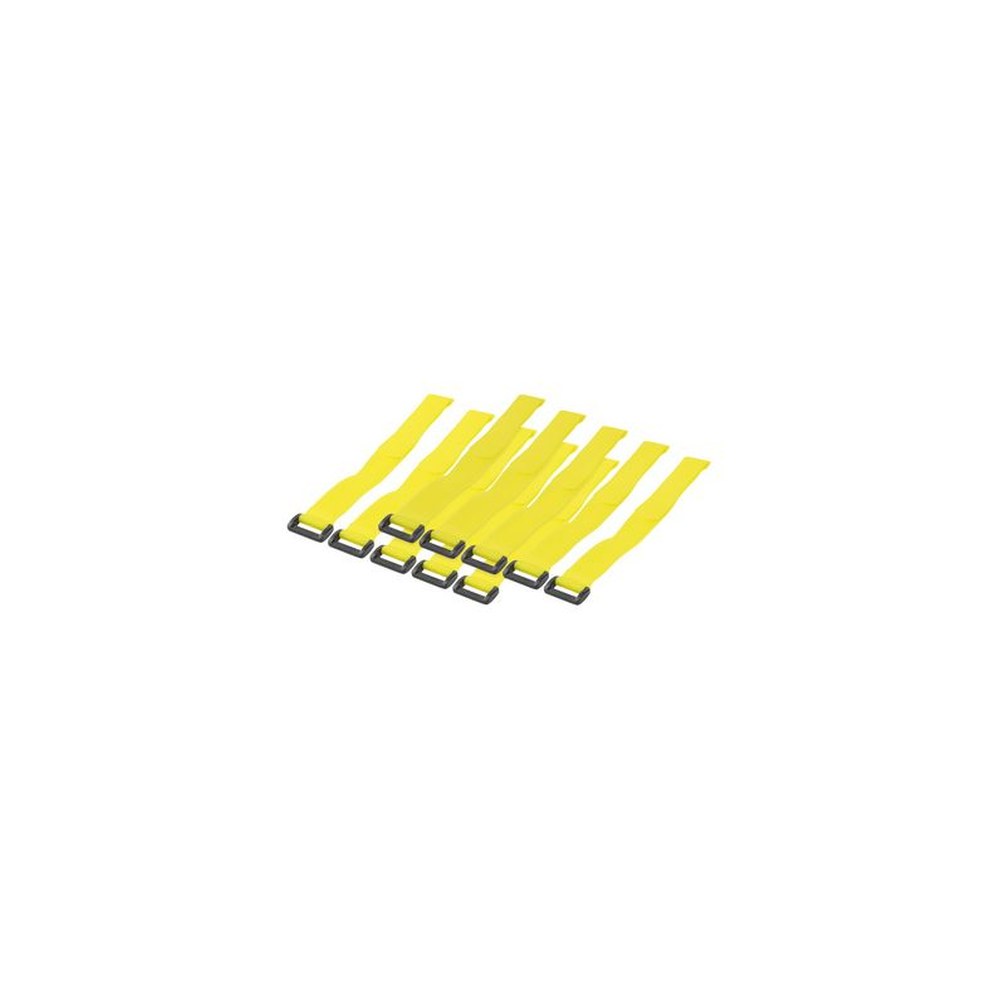 LogiLink Attache-câbles auto-agrippante, 300 x 20 mm, jaune