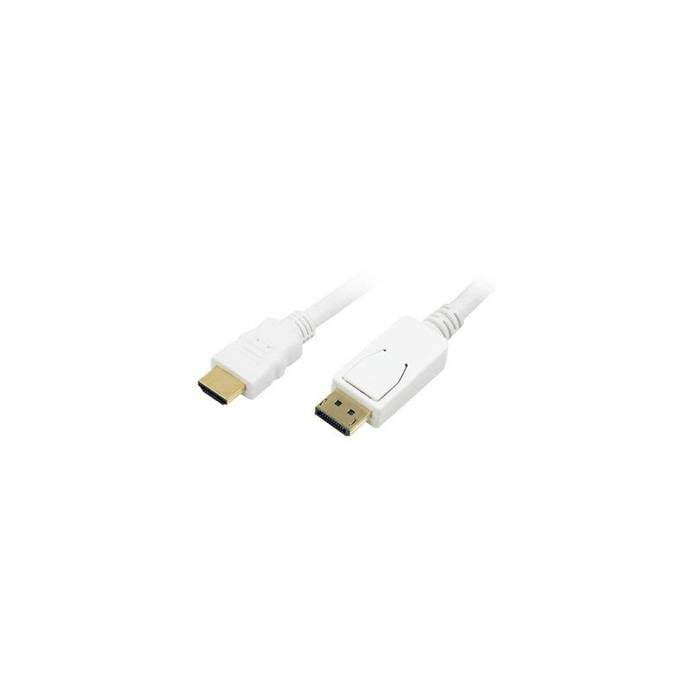 LogiLink Câble HDMI - DisplayPort, 2,0 m, blanc