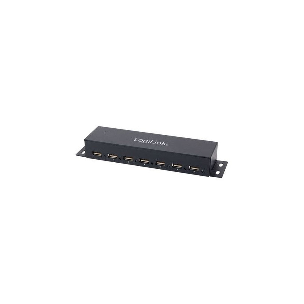 LogiLink Hub USB 2.0 pour un montage mural, 7 ports, boîtier