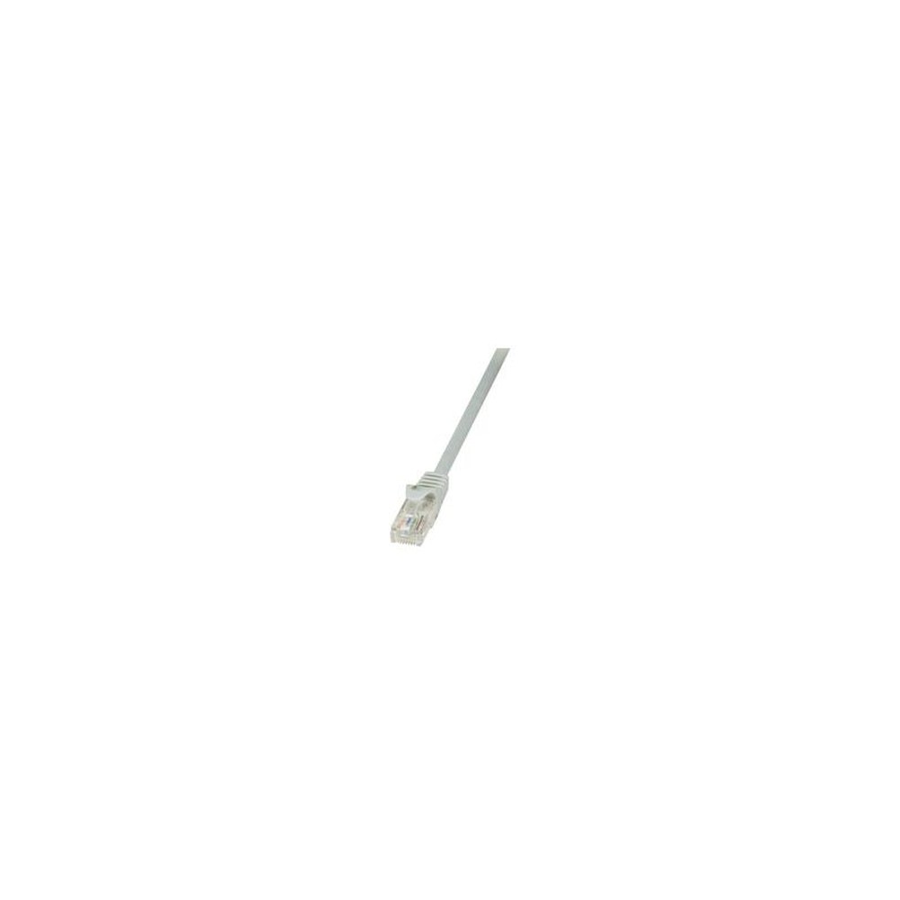 LogiLink Câble patch, Cat. 5e, U/UTP, 30 m, gris, gaine en