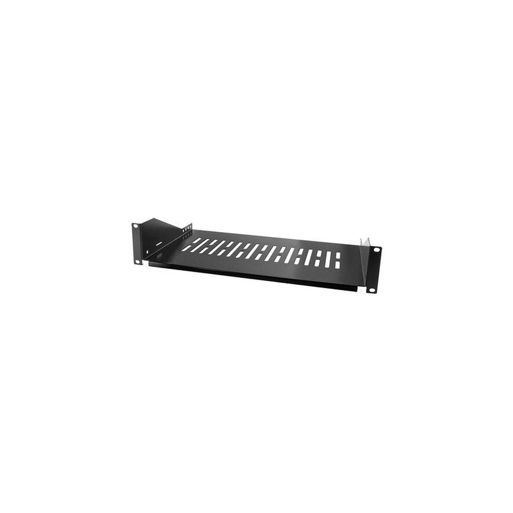 LogiLink Etagère 19", 2 U, montage fixe, (P)250 mm, noir