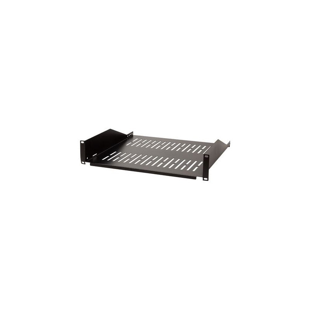 LogiLink Etagère 19", 2 U, montage fixe, (P)400 mm, noir