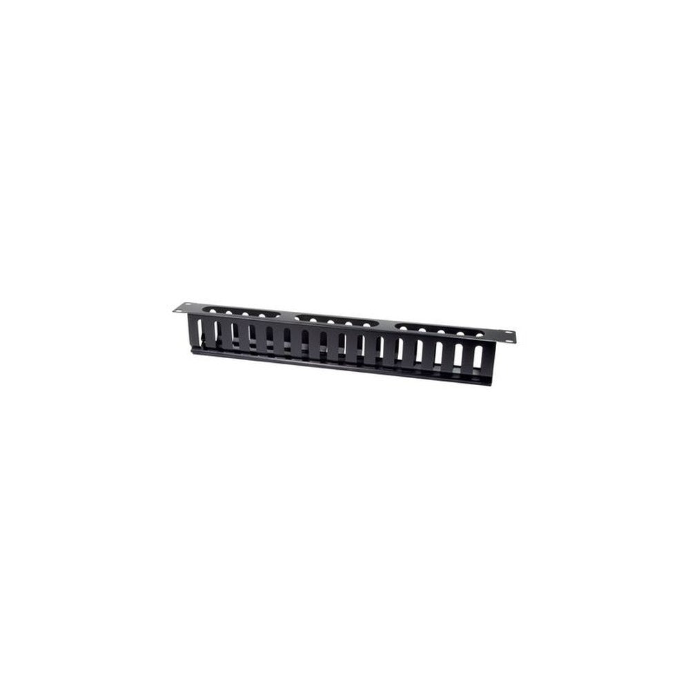 LogiLink Panneau guide-câbles 19", un côté, 1 U, noir