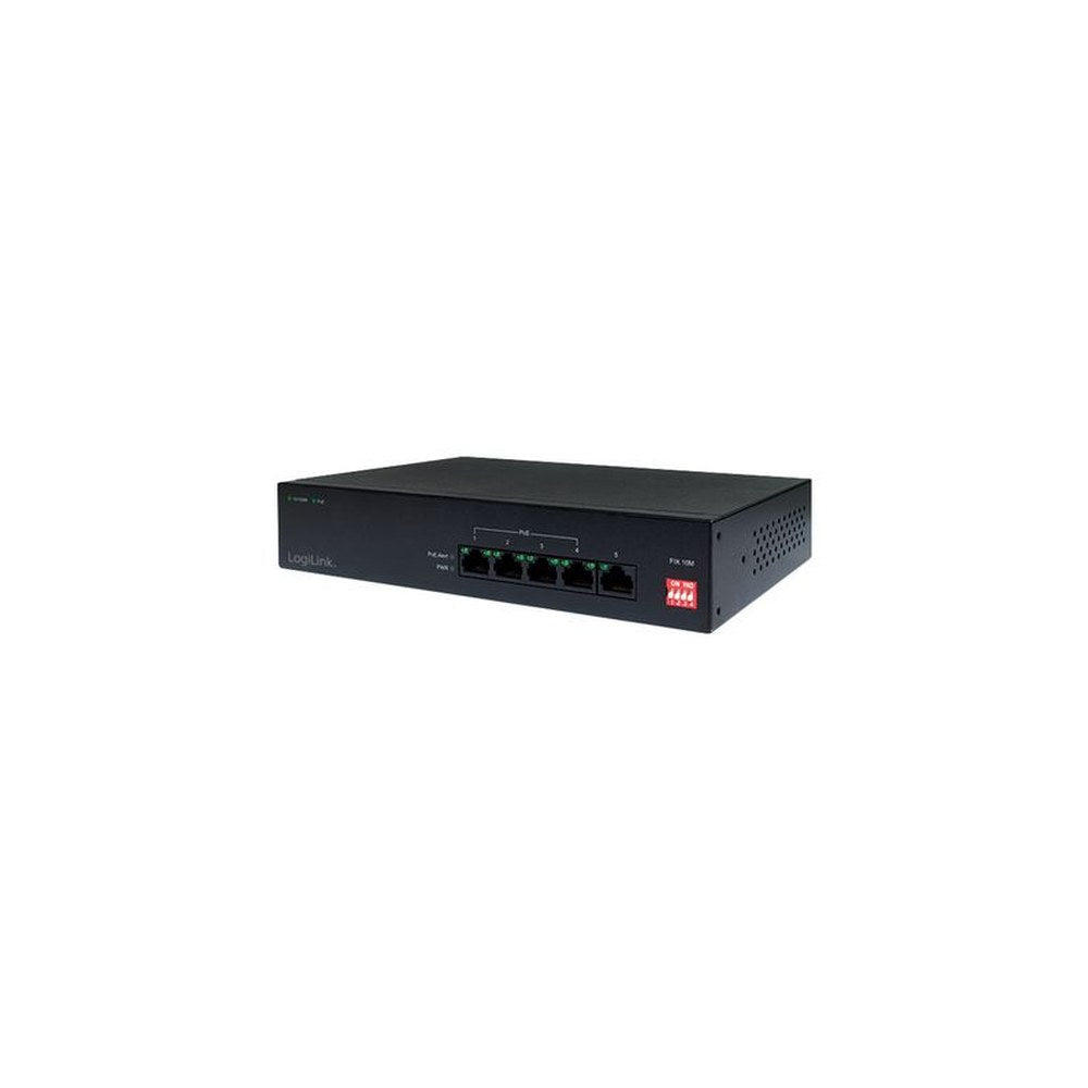 LogiLink Switch de bureau Fast Ethernet PoE, 5 ports