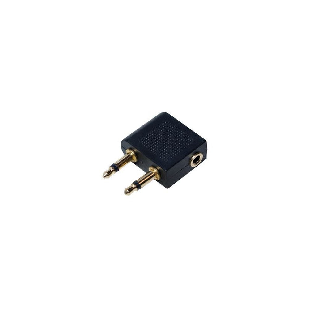 LogiLink Adaptateur audio pour avion, 2 x jack mâle 3,5 mm