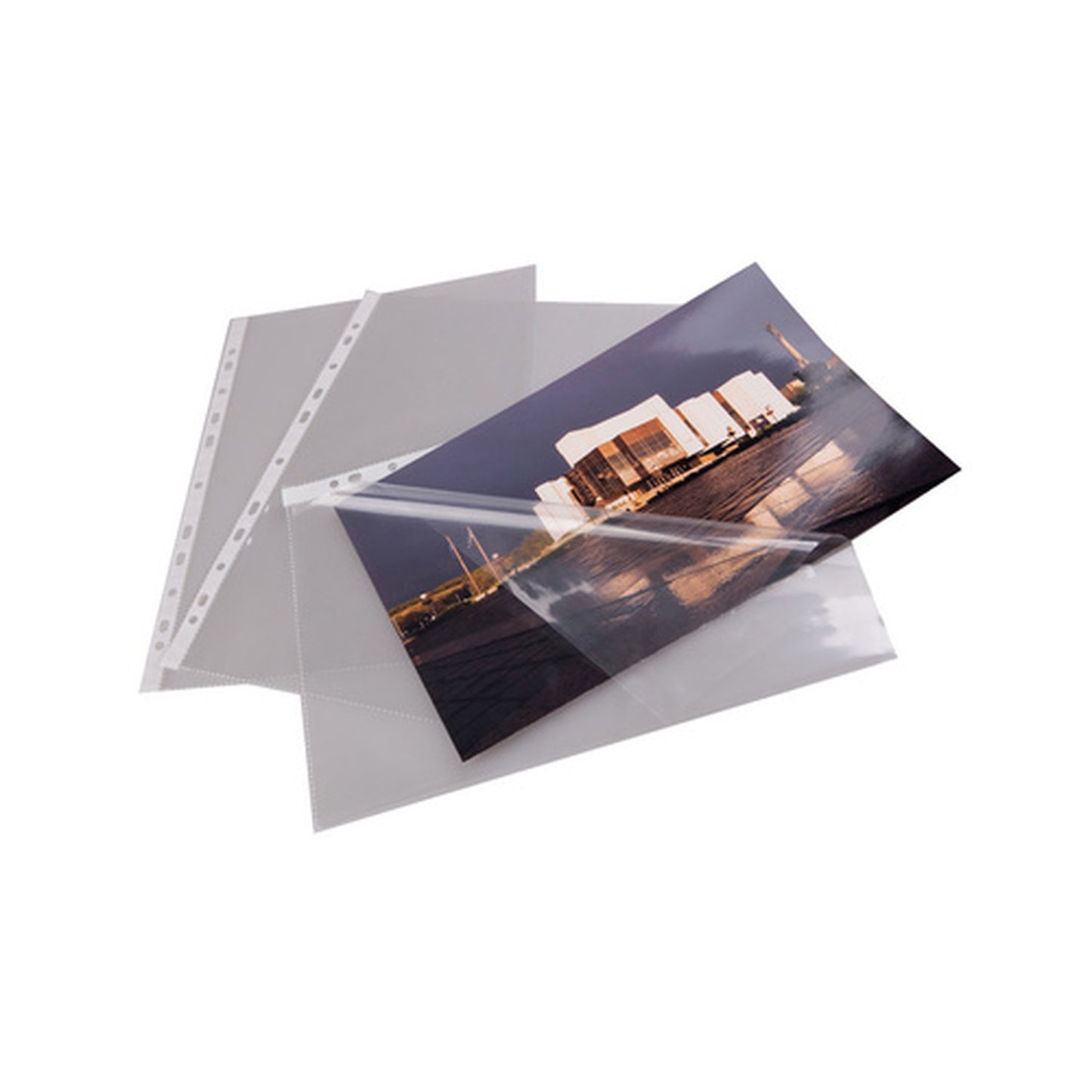 proOFFICE Pochette perforée, A4, film PP, transparent