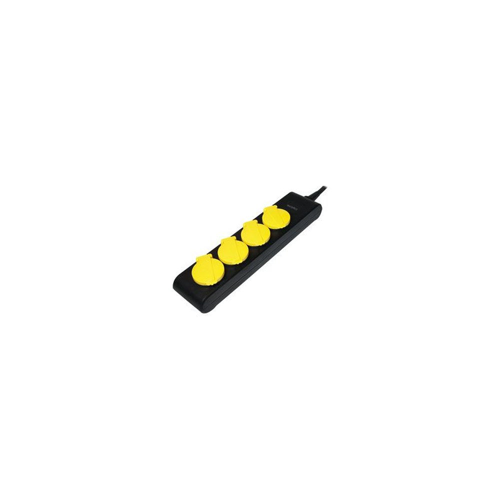 LogiLink Outdoor-Steckdosenleiste, 4-fach, schwarz, IP44