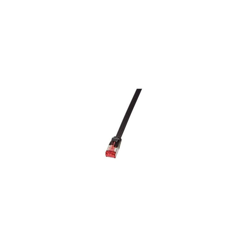 LogiLink Câble patch plat U/FTP, Cat.6A, 5,00 m, noir