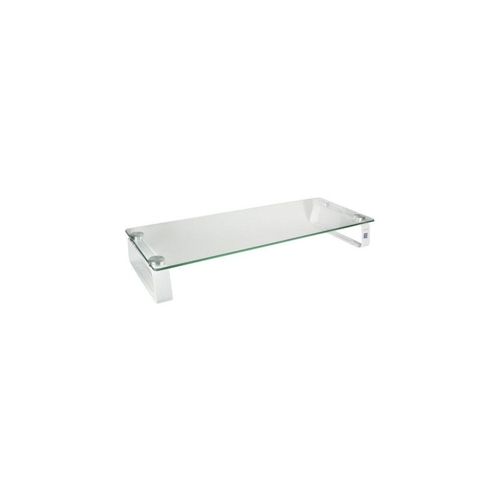 Logilink support de moniteur, acier/verre, blanc