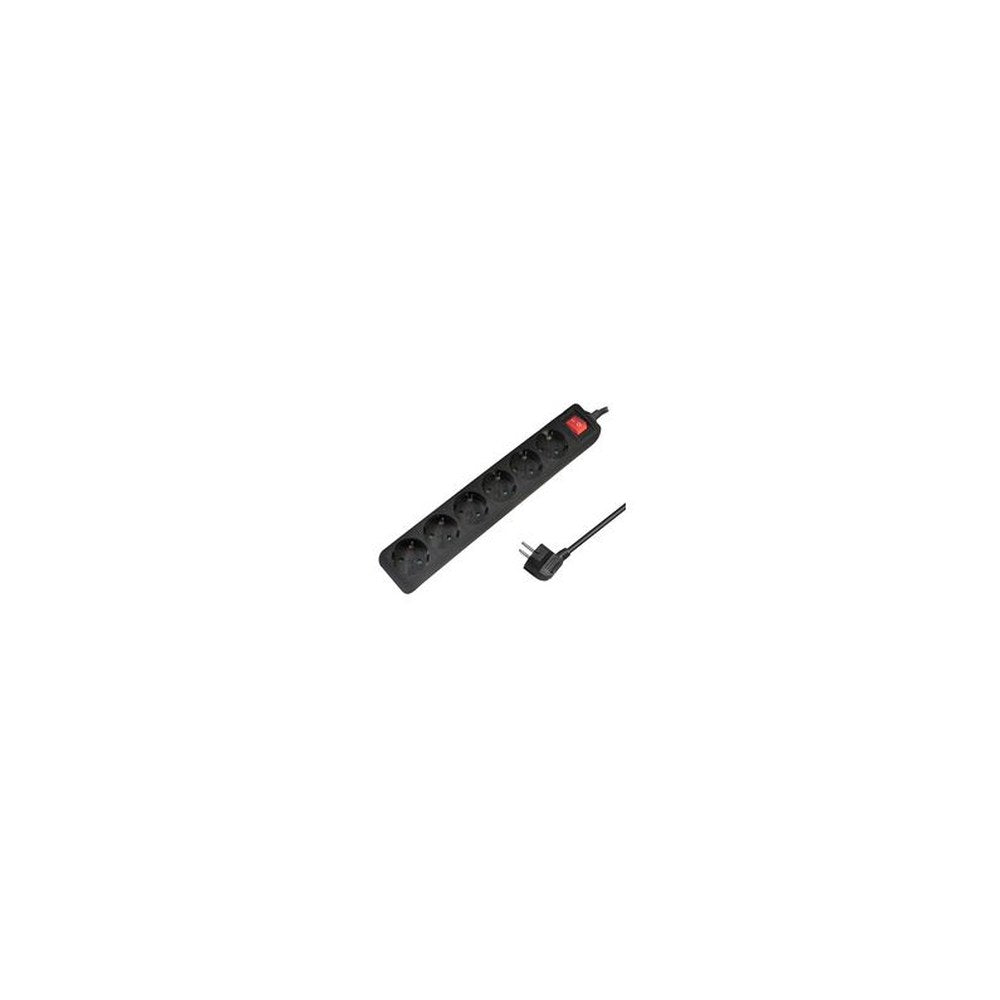 LogiLink Multiprise, 6 prises, avec interrupteur, noir