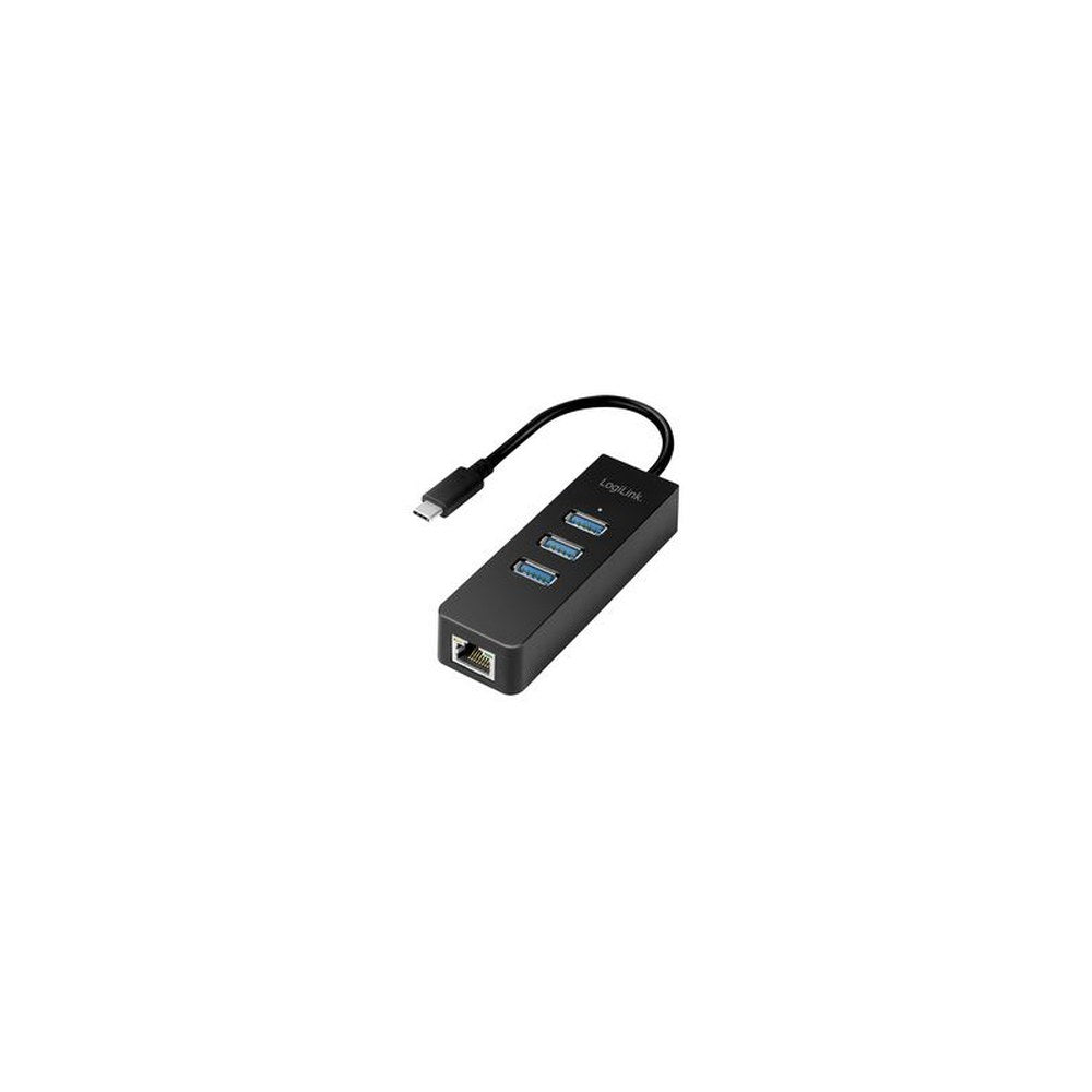 LogiLink Adaptateur USB 3.0 vers Gigabit, Hub USB 3 ports