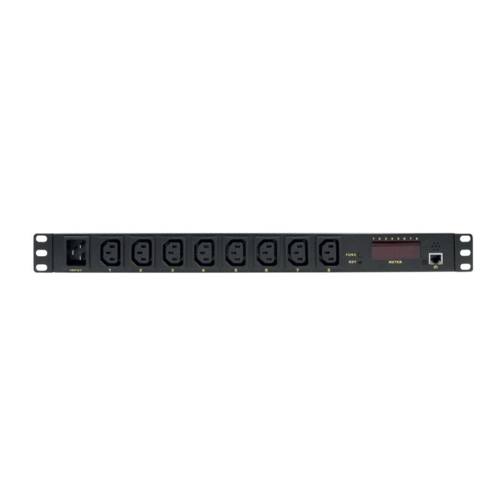 LogiLink Multiprise IP, 8 prises, 1 HE, noir