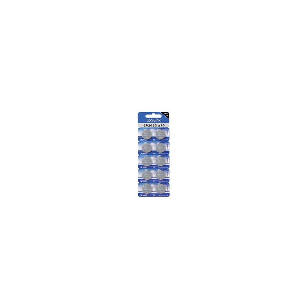 LogiLink Pile bouton "Ultra Power", CR2032, blister de 10