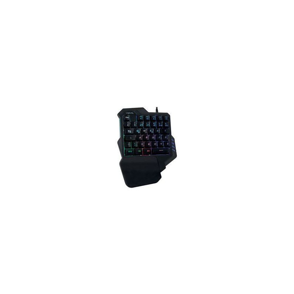 LogiLink Beleuchtete Einhand-Gaming Tastatur, schwarz