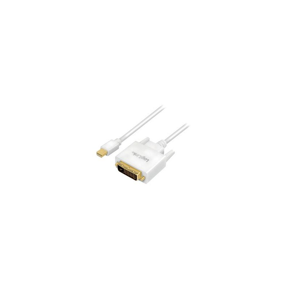 LogiLink Câble adaptateur Mini DisplayPort - DVI, blanc