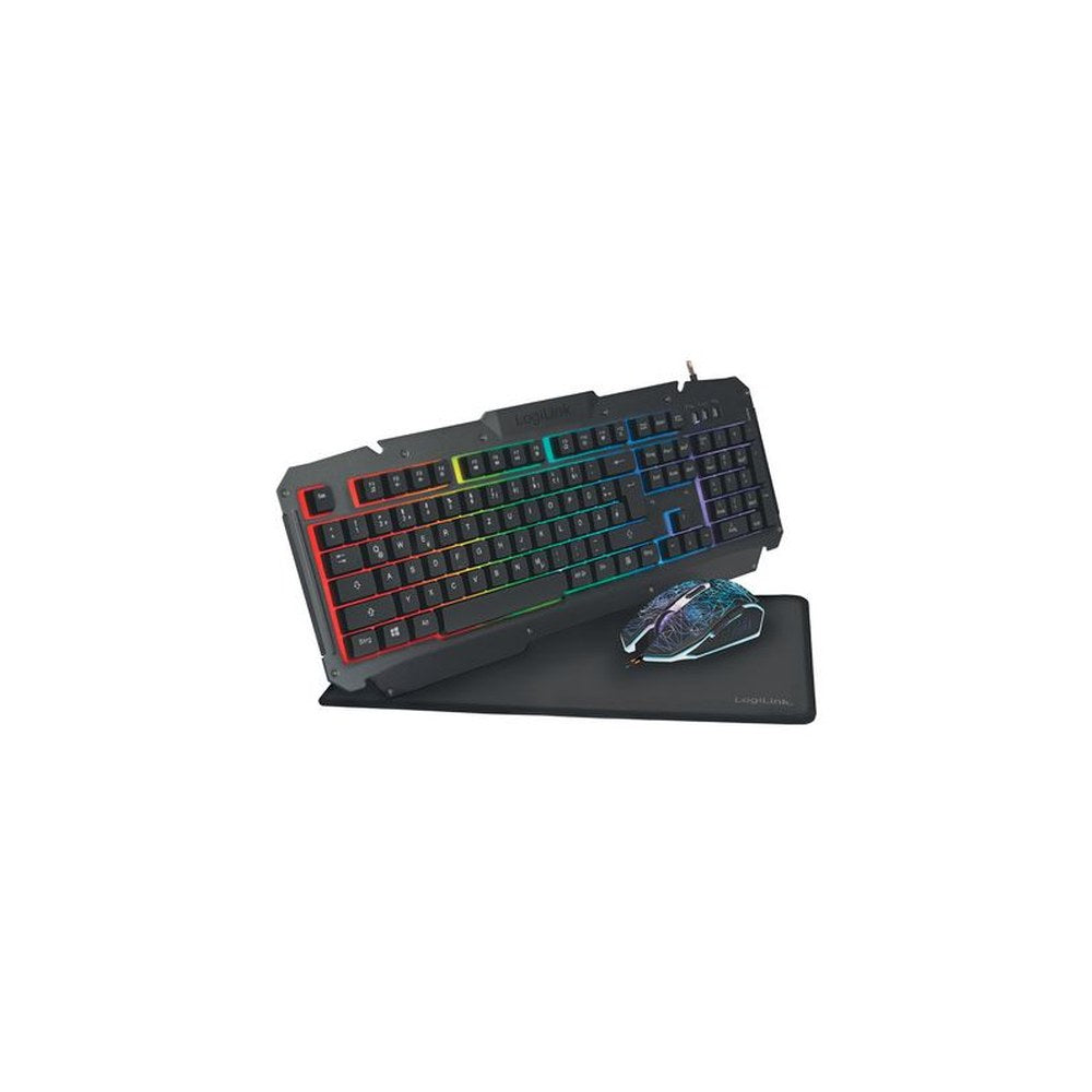 LogiLink Gaming-Set, bestehend aus Tastatur, Maus & Mauspad