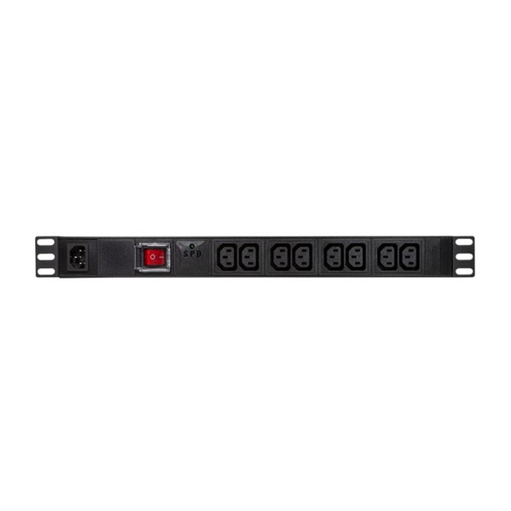 LogiLink Multiprise appareils à froid, 8 prises, noir
