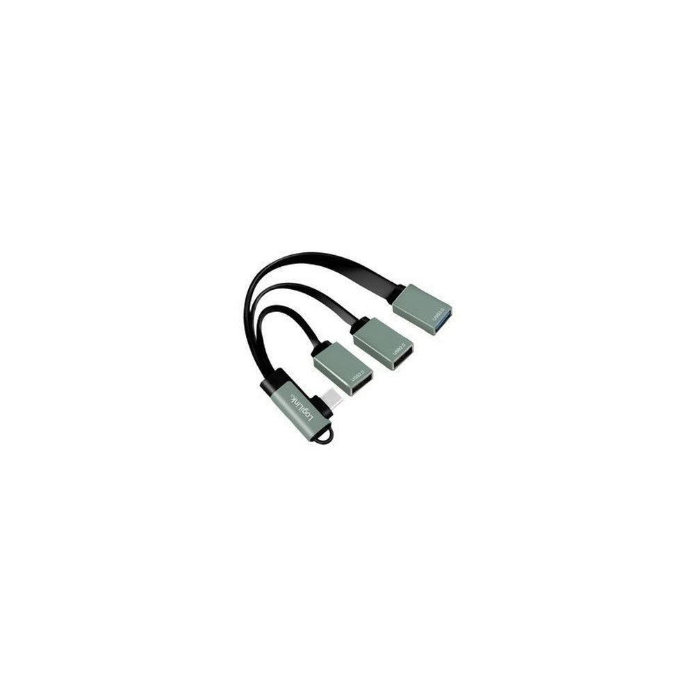 LogiLink Hub USB-C avec fiche coudée, 4 ports