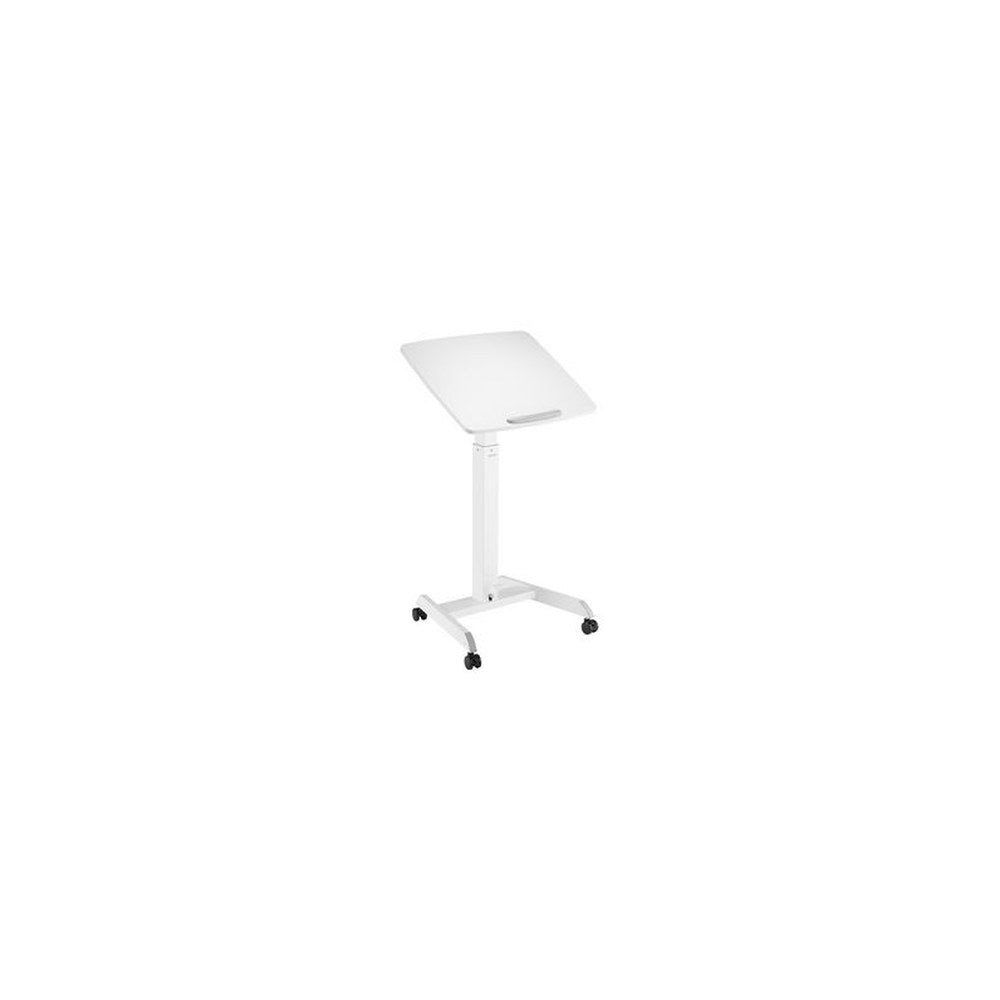 LogiLink Poste de travail assis/debout, sur roulettes, blanc