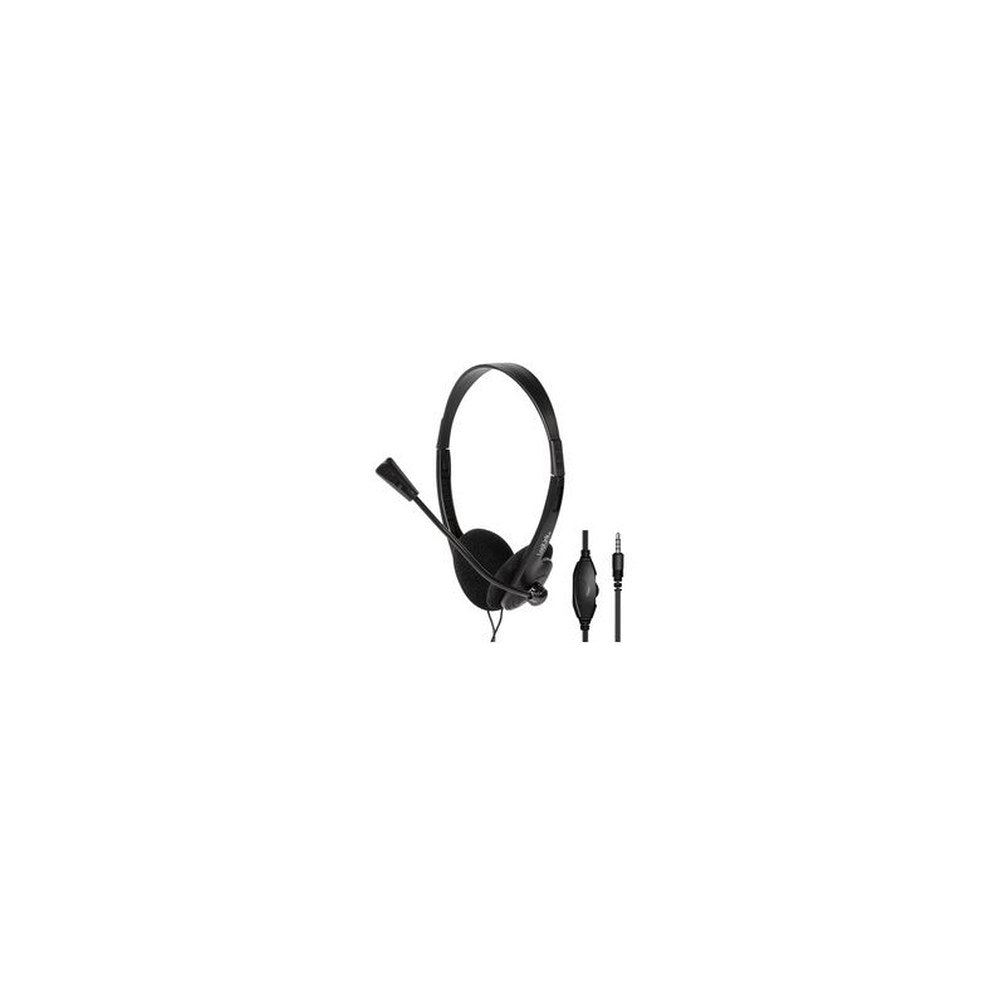 LogiLink Casque stéréo, avec microphone, noir