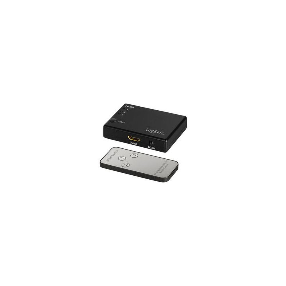 LogiLink Commutateur Full HD Small HDMI, 3 ports, noir