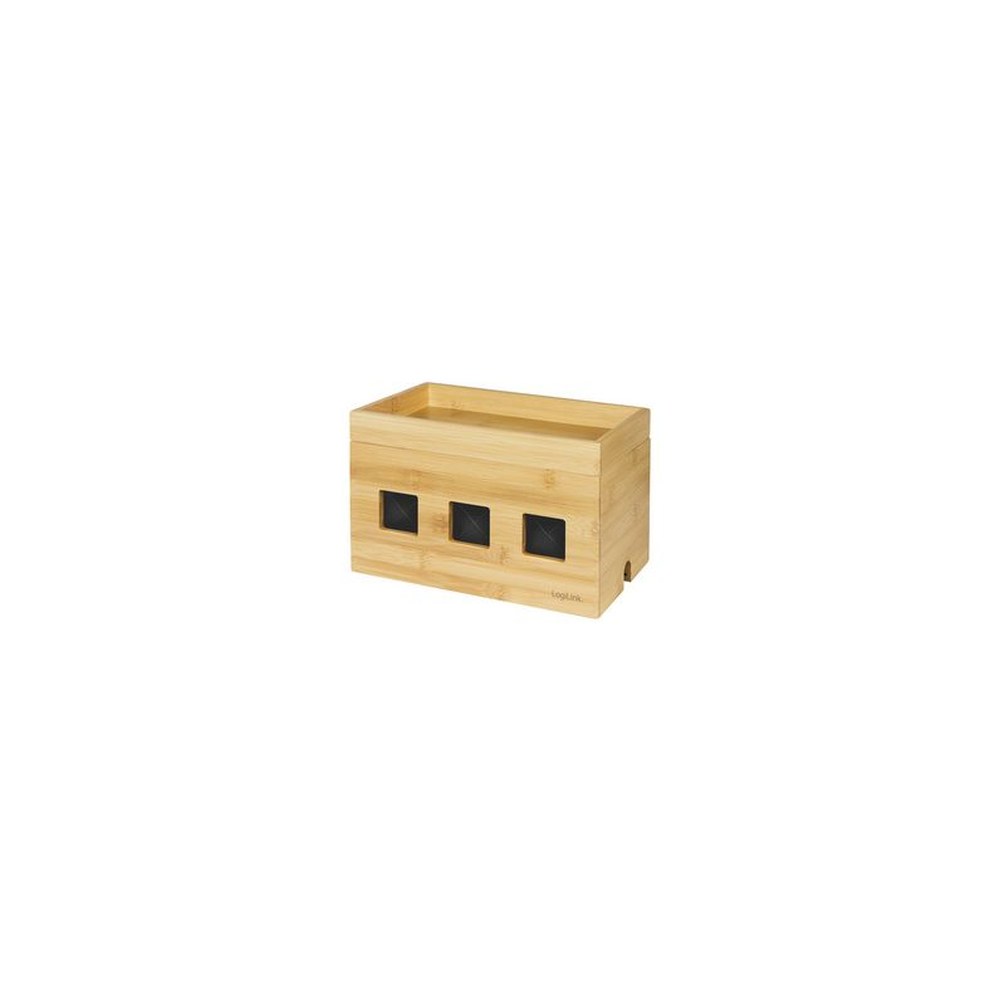 LogiLink Boîte à câbles, en bambou