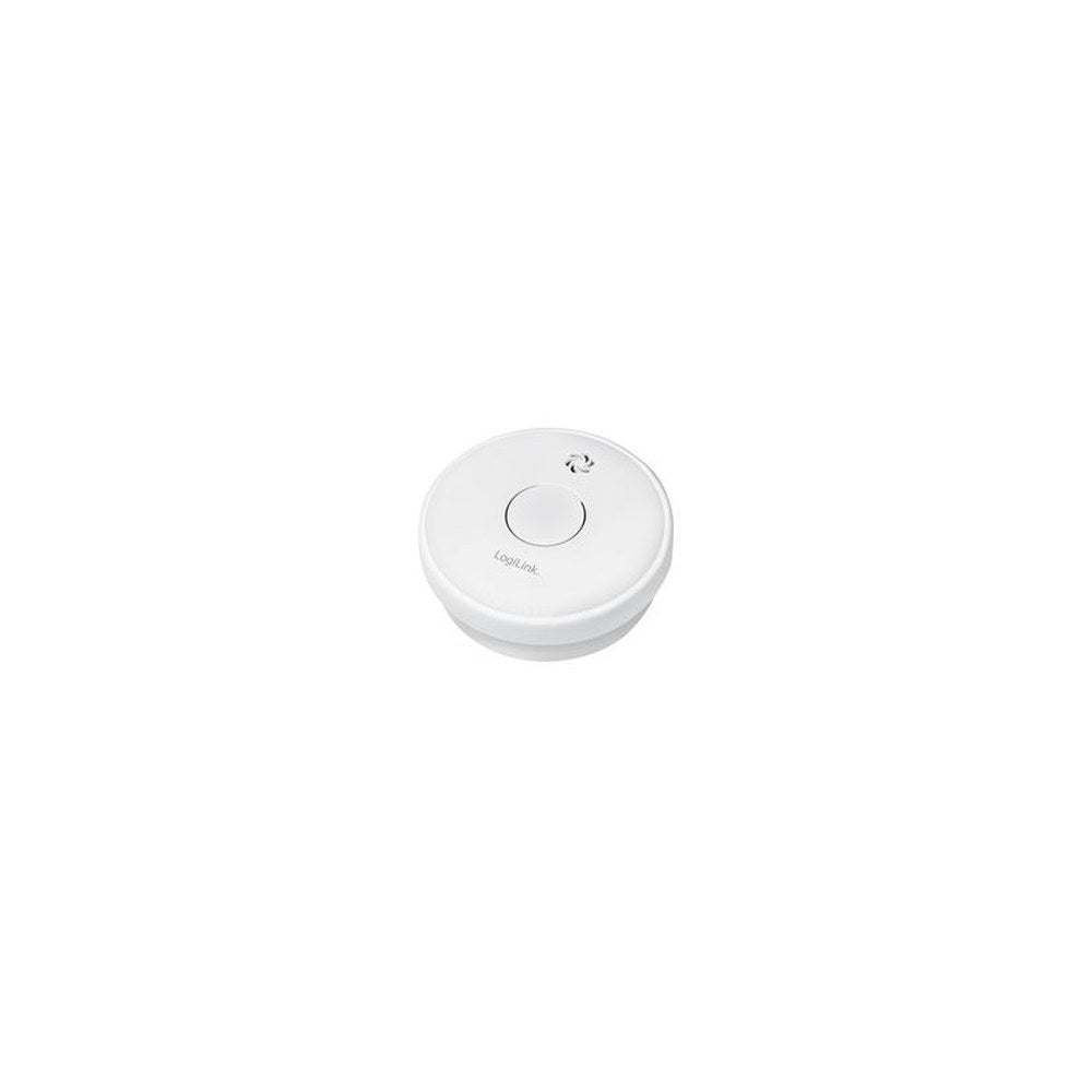 LogiLink Détecteur de fumée, pile zinc-carbone 9V incl,blanc