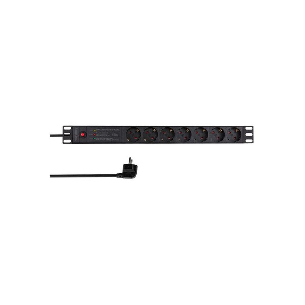 LogiLink 19" Steckdosenleiste, 7-fach, mit Netzfilter &