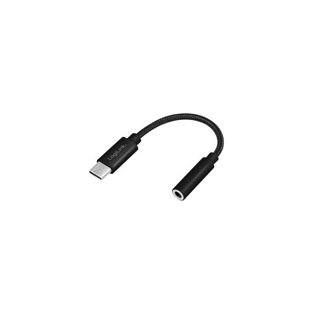 LogiLink Câble adaptateur USB-C - jack, 130 mm, noir