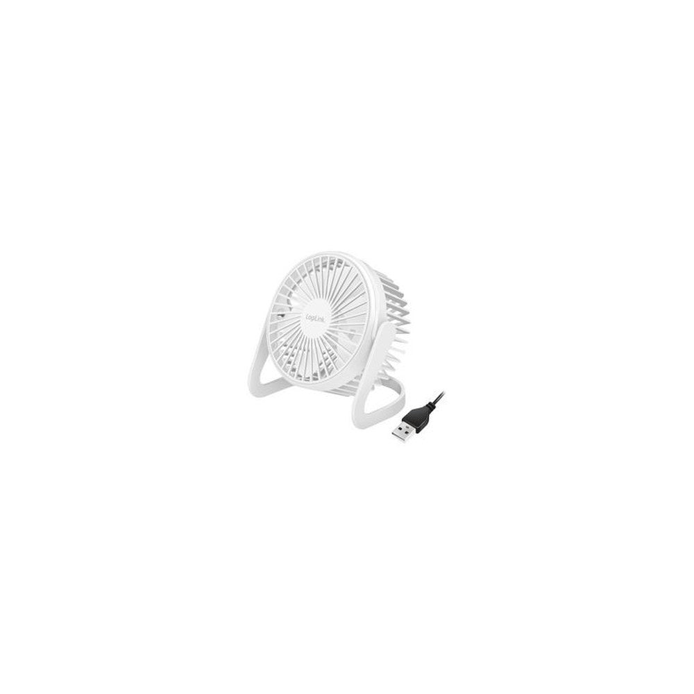 LogiLink Ventilateur de bureau USB, 30 dB, blanc