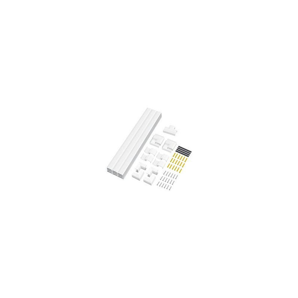 LogiLink Kit de goulottes pour installation murale, blanc