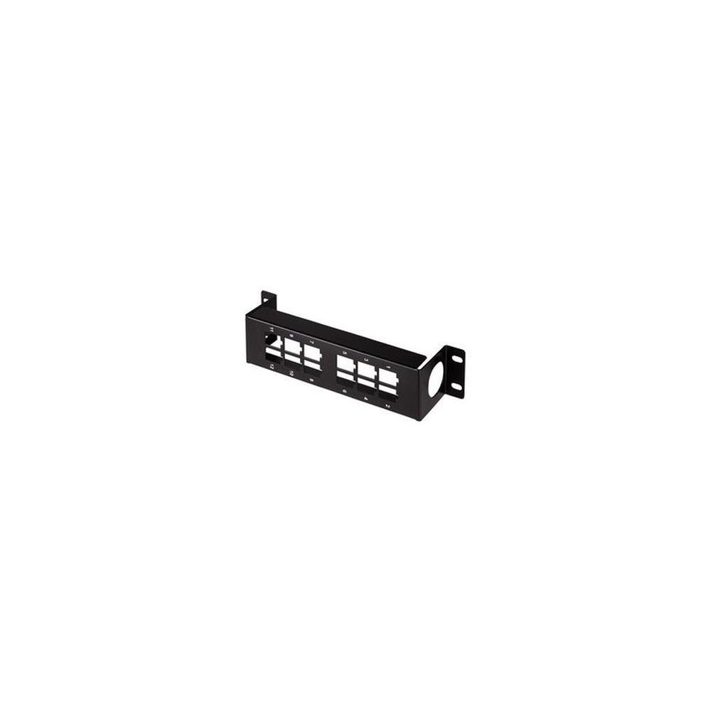 LogiLink Panneau de brassage Keystone 10", 12 ports, noir