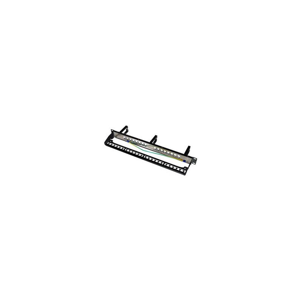 LogiLink Panneau de brassage Keystone 19", 16 ports, blindé
