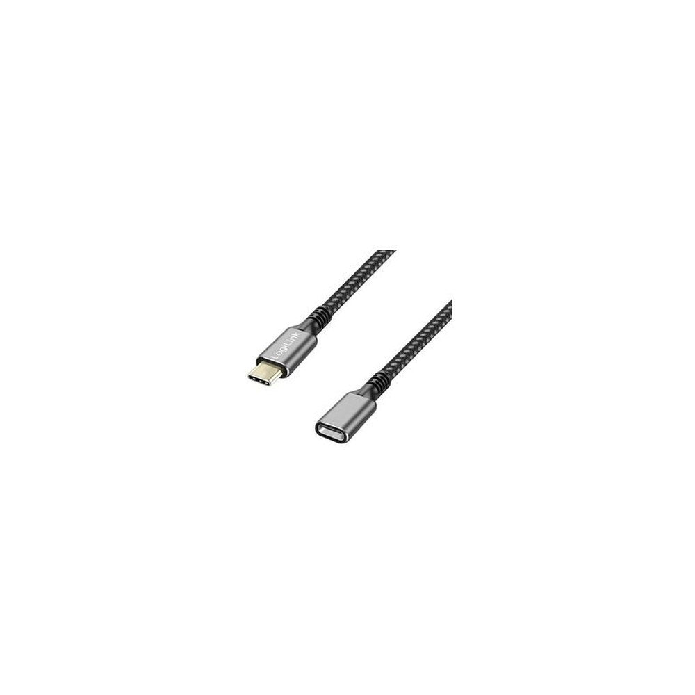 LogiLink Rallonge USB 3.2 Gen2, boîtier alu, 1 m, noir/gris