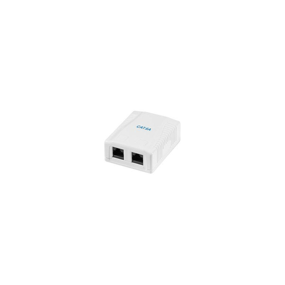 LogiLink Prise RJ45 cat. 6A avec boîtier en saillie, 2x RJ45