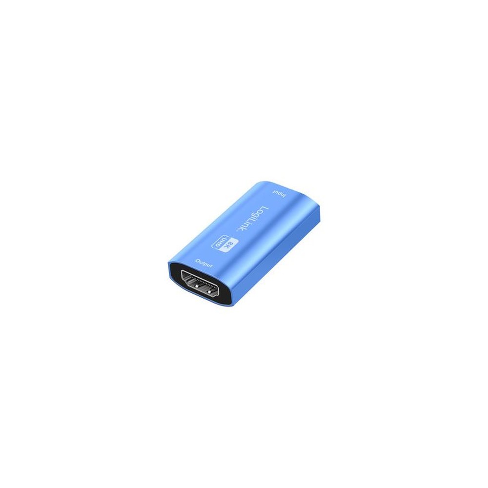 LogiLink Répéteur HDMI, 8K/60 Hz, boîtier en aluminium, bleu